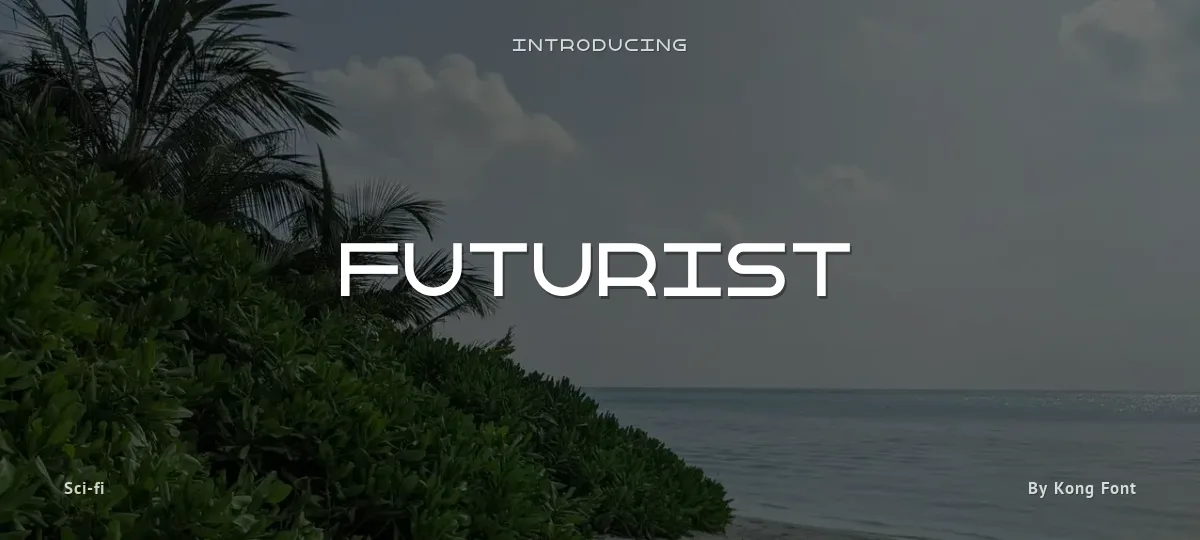 Futurist font preview