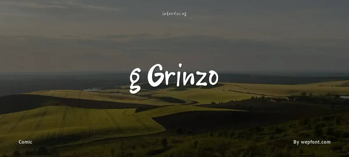 g Grinzo font preview