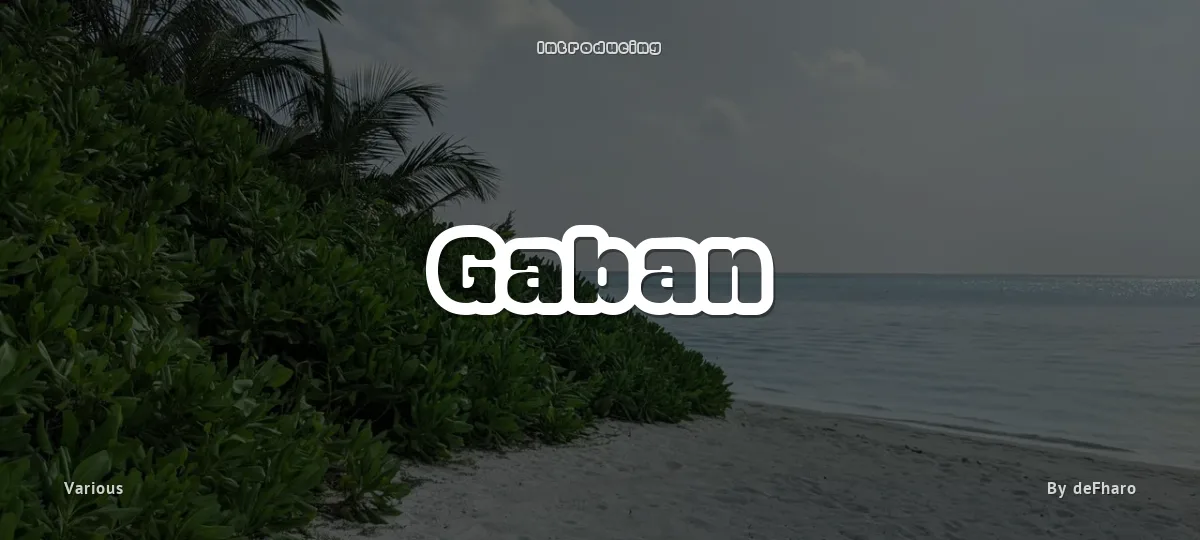 Gaban font preview