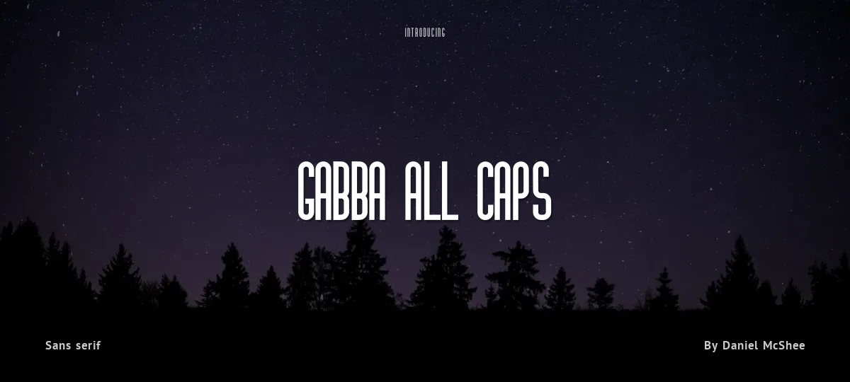 Gabba All Caps font preview