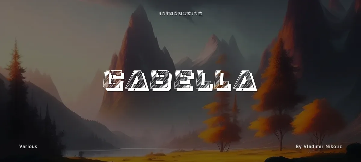 Gabella font preview