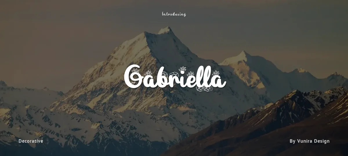 Gabriella font preview