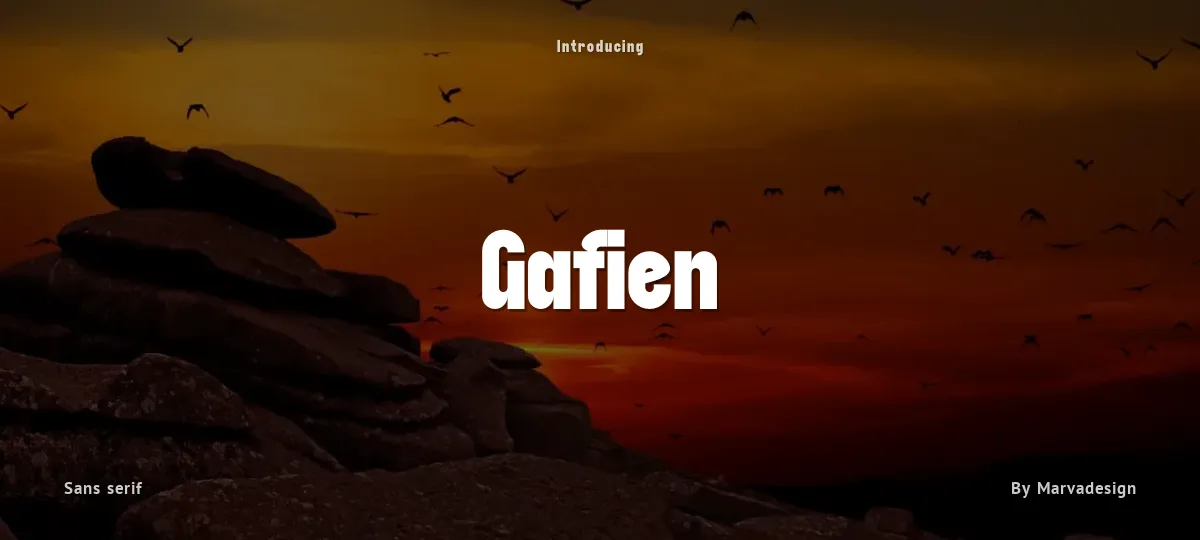 Gafien font preview