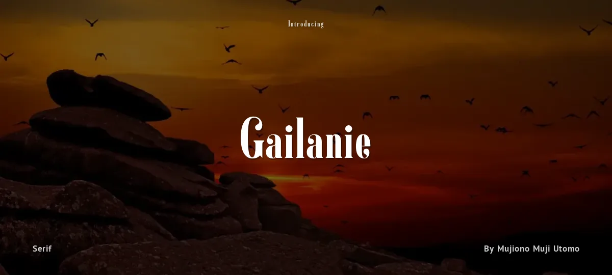 Gailanie font preview