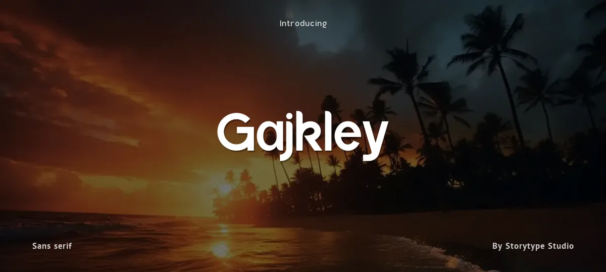 Gajkley font preview