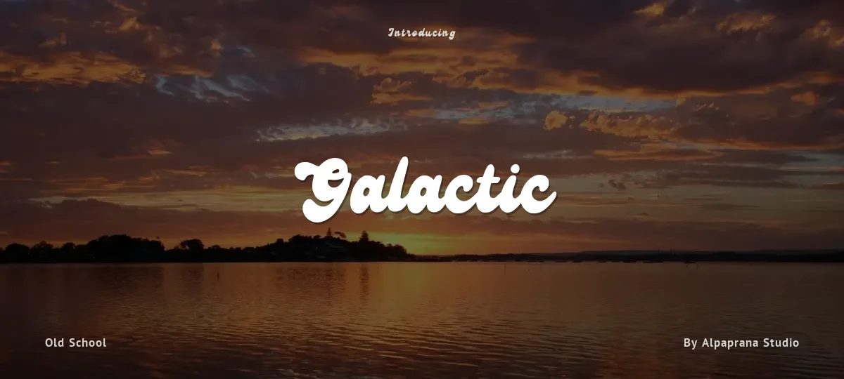 Galactic font preview