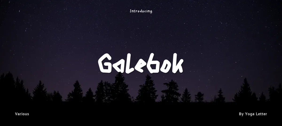 Galebok font preview