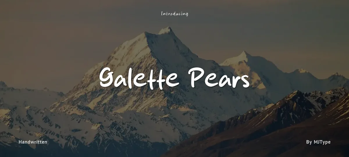 Galette Pears font preview