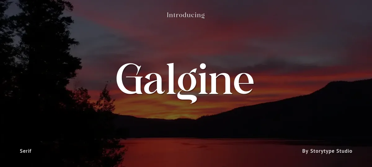 Galgine font preview
