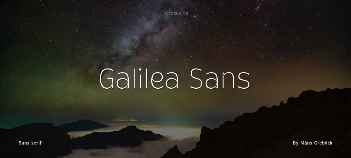Galilea Sans font preview
