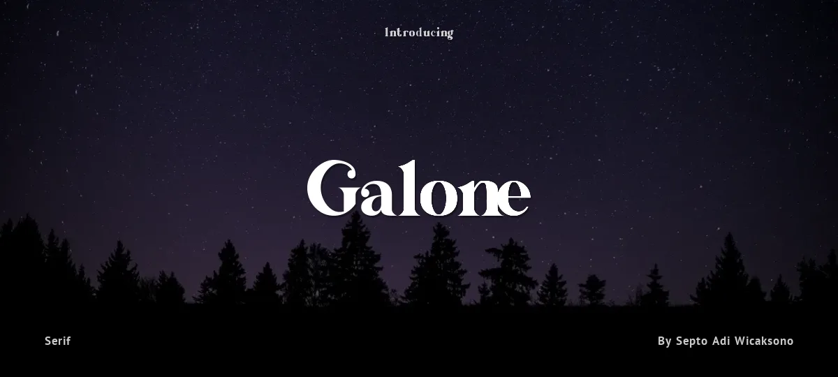 Galone font preview