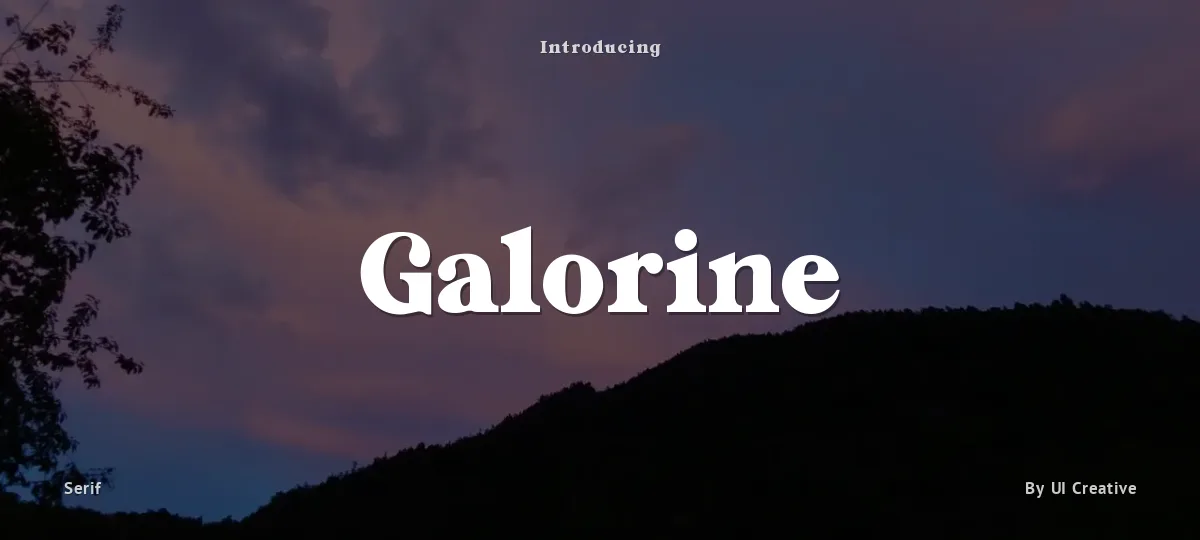 Galorine font preview