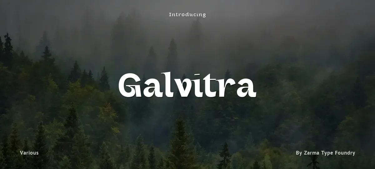 Galvitra font preview