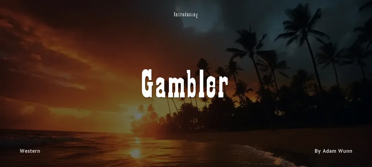Gambler font preview
