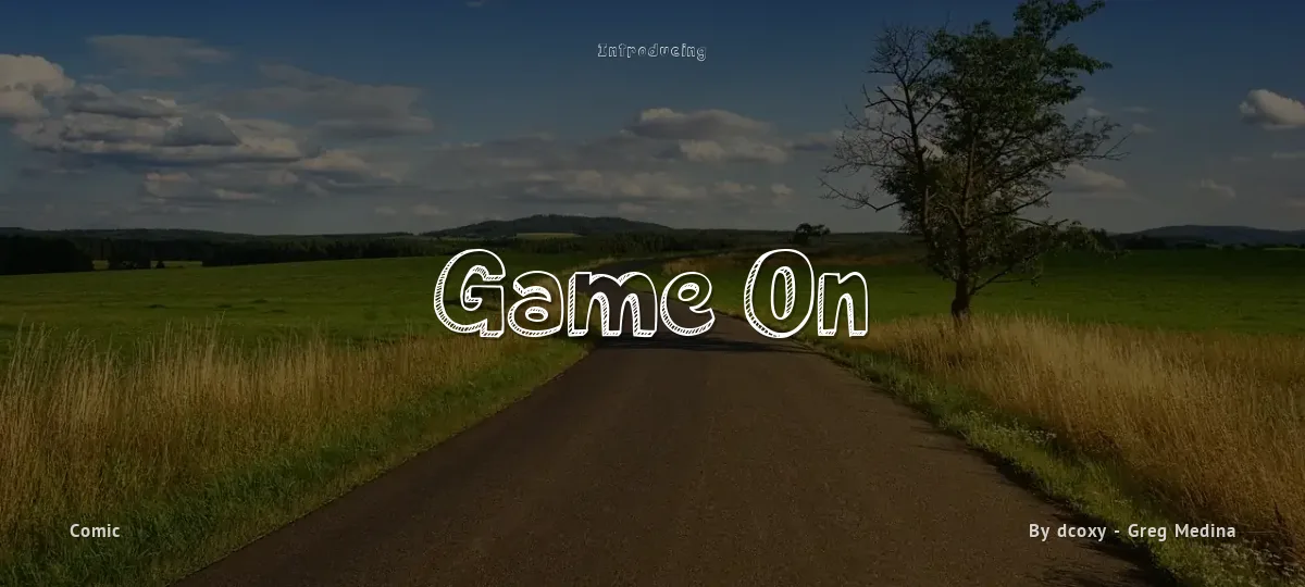 Game On font preview