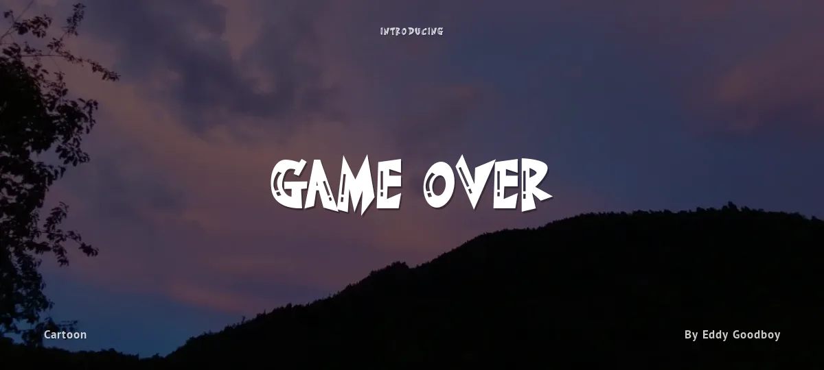 Game Over font preview