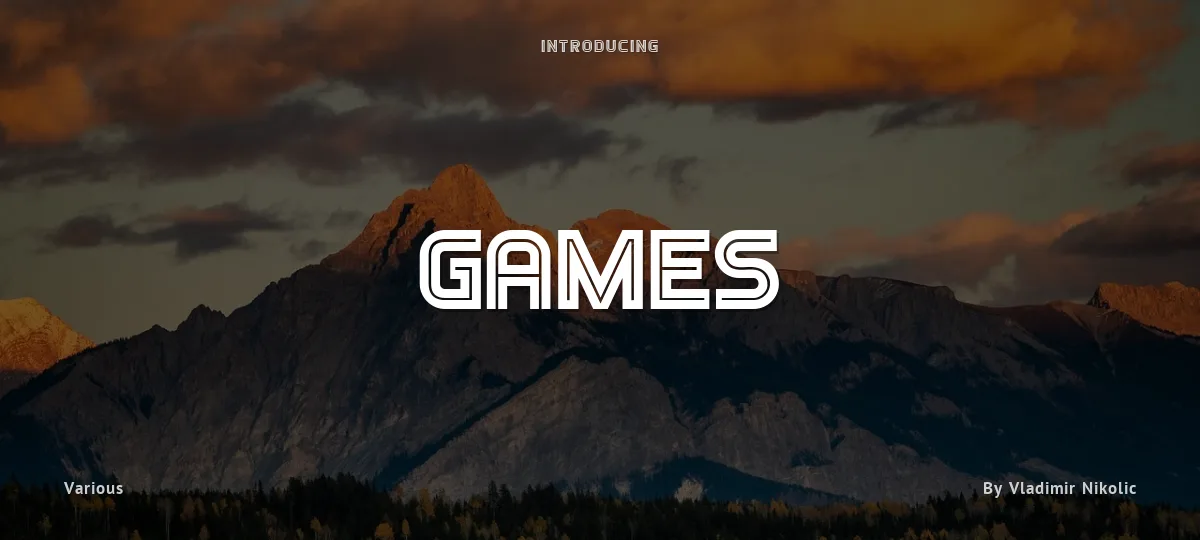 Games font preview