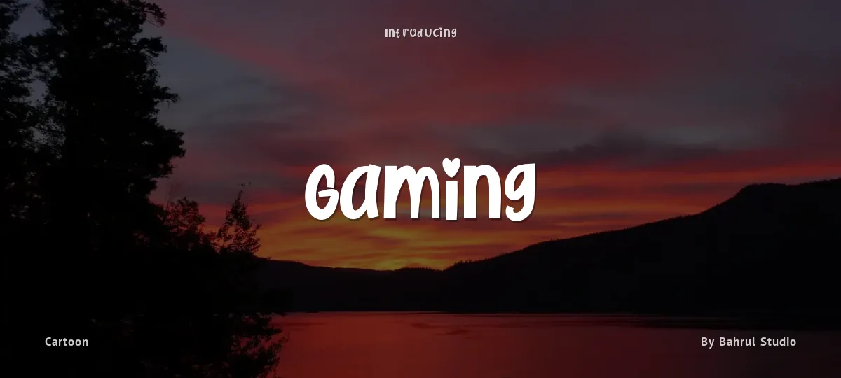 Gaming font preview