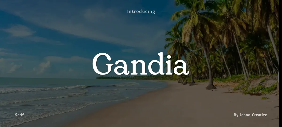 Gandia font preview
