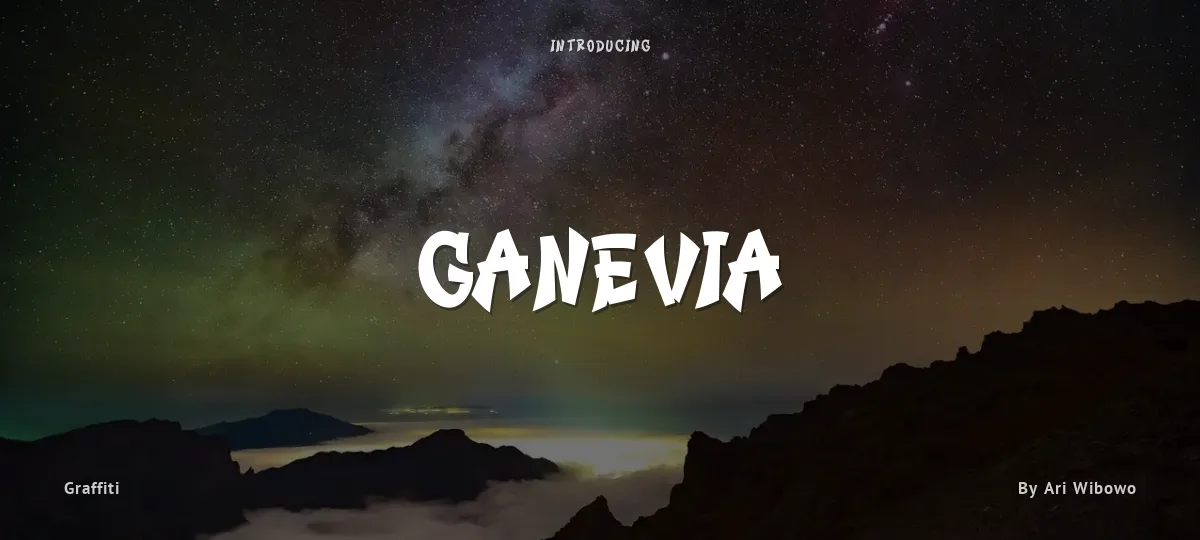 Ganevia font preview