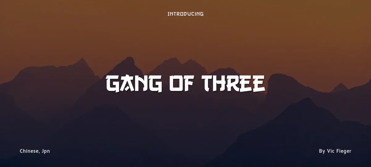 Gang of Three font preview