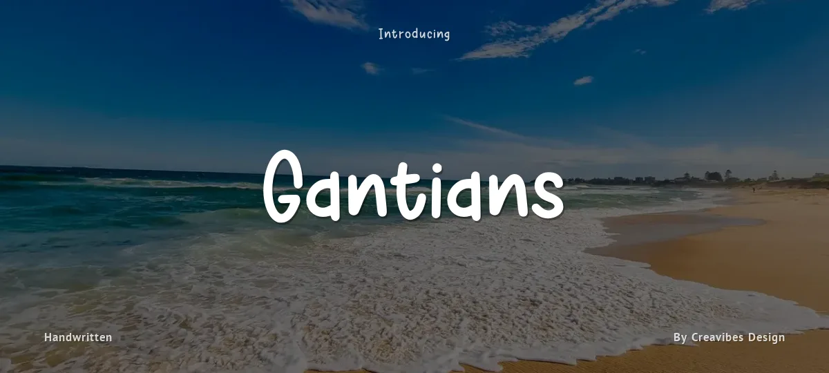 Gantians font preview