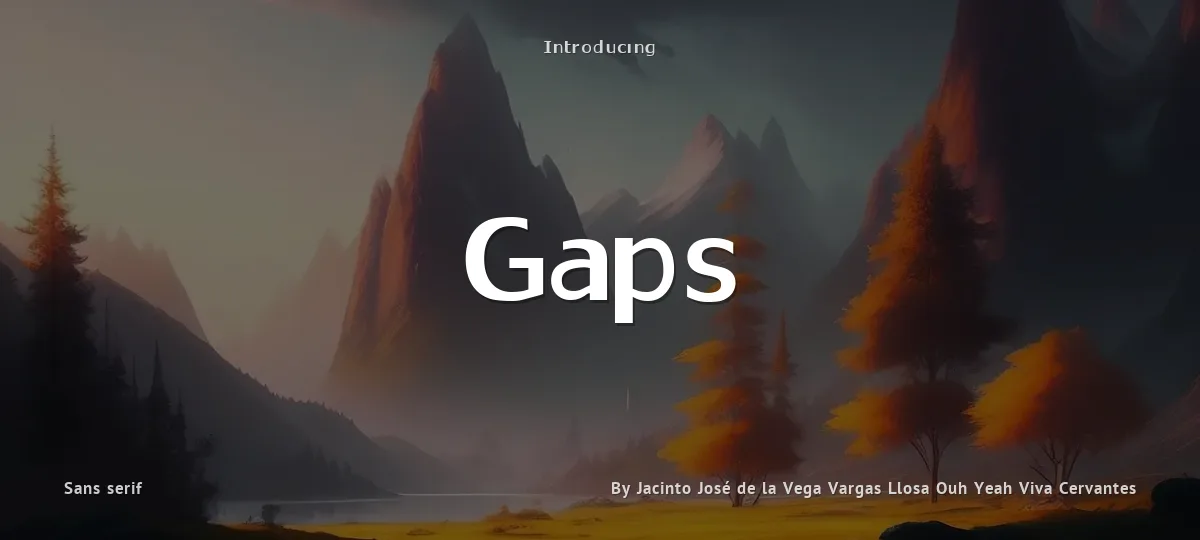 Gaps font preview