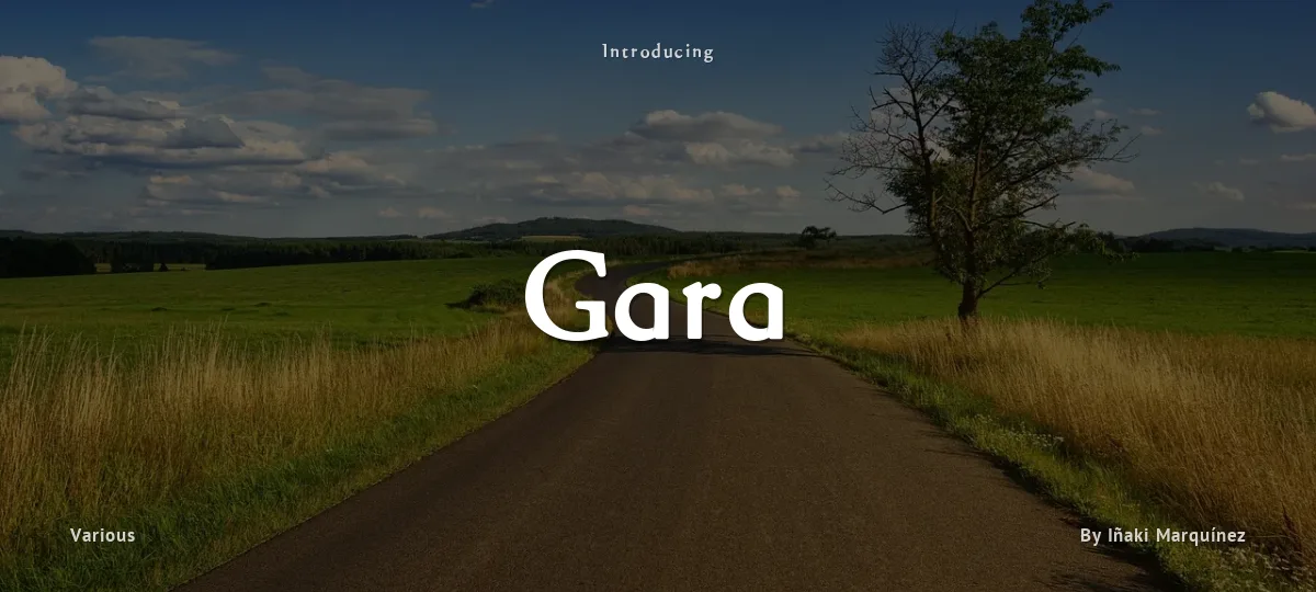 Gara font preview