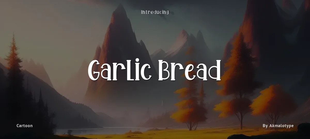 Garlic Bread font preview