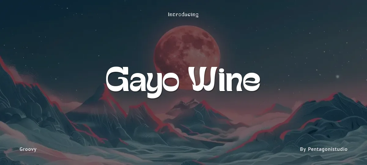 Gayo Wine font preview