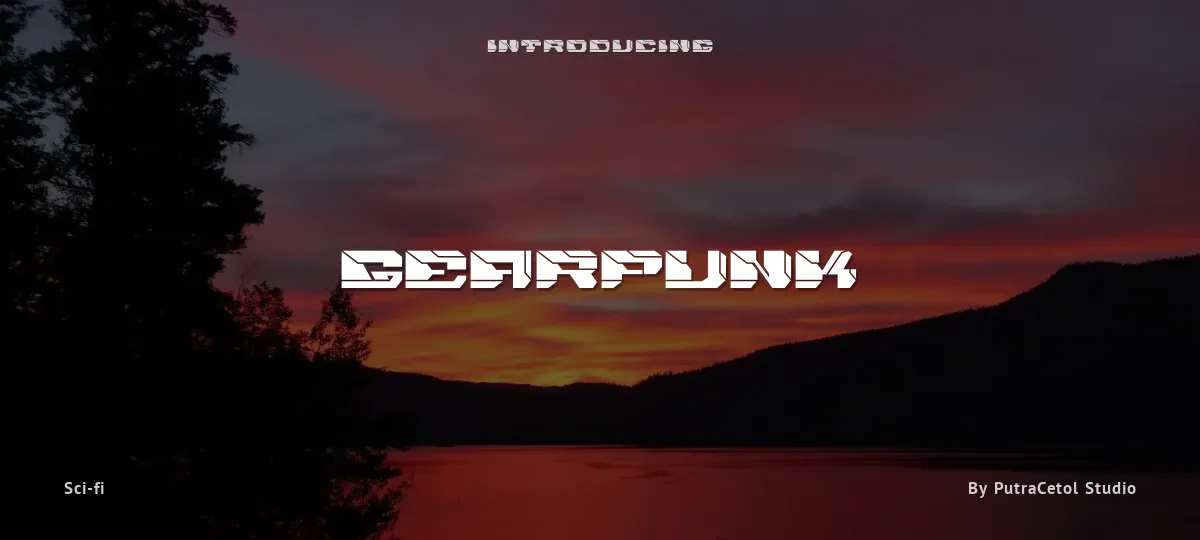 Gearpunk font preview