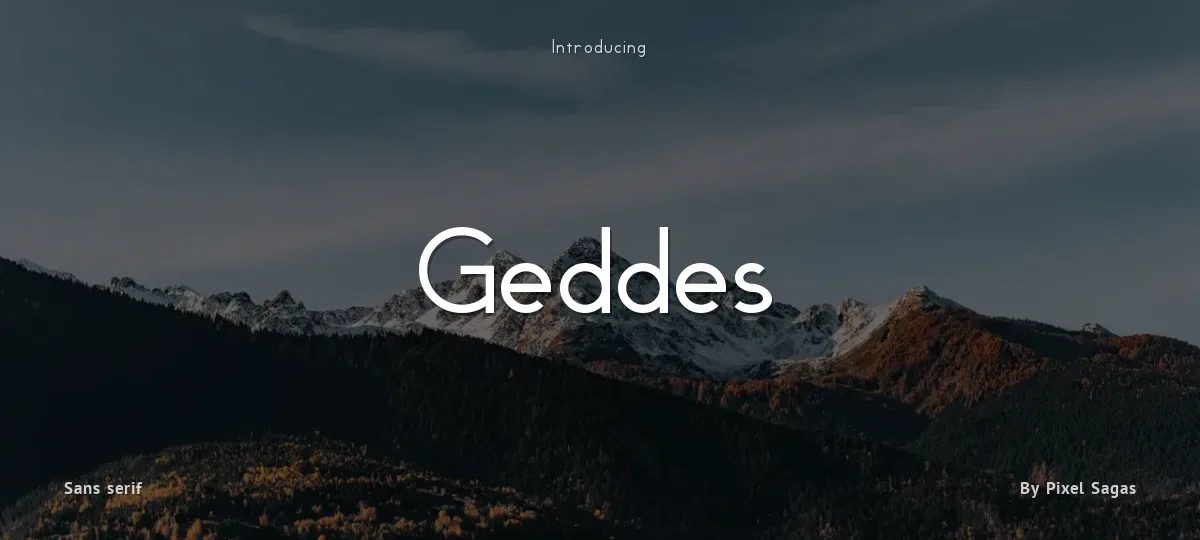 Geddes font preview
