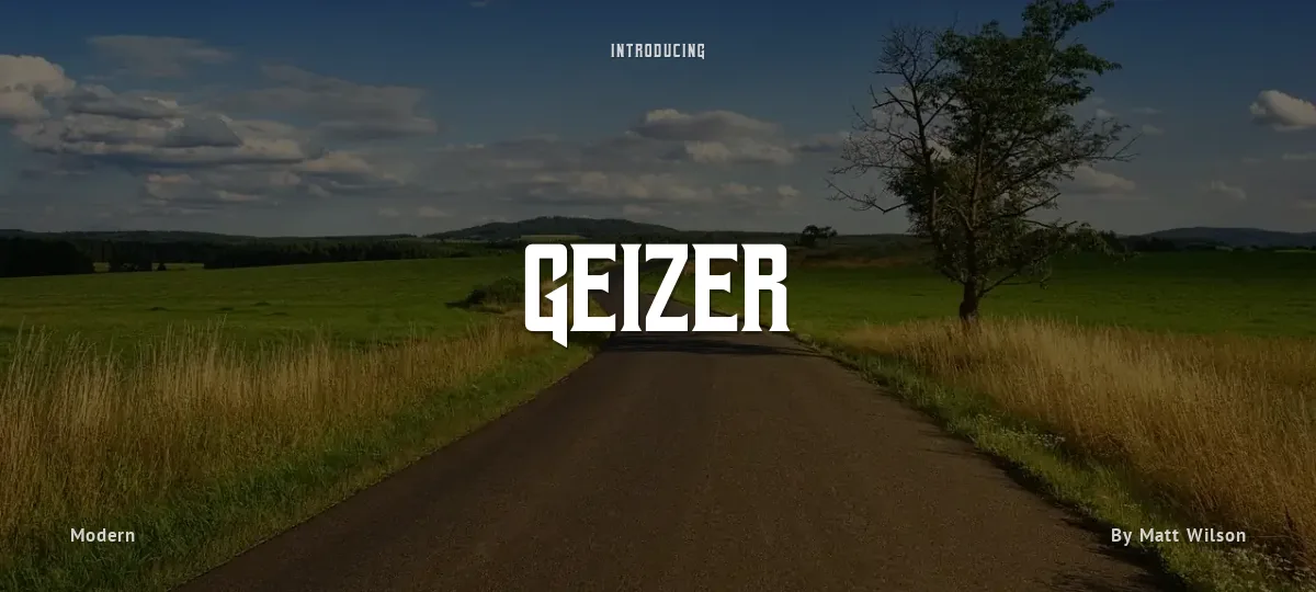 Geizer font preview