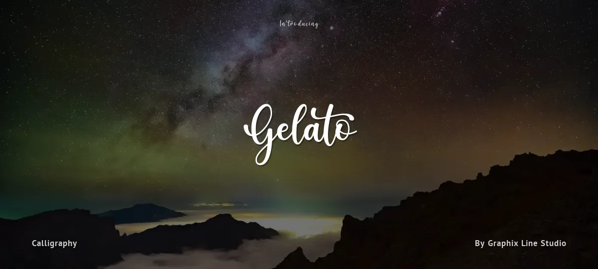 Gelato font preview