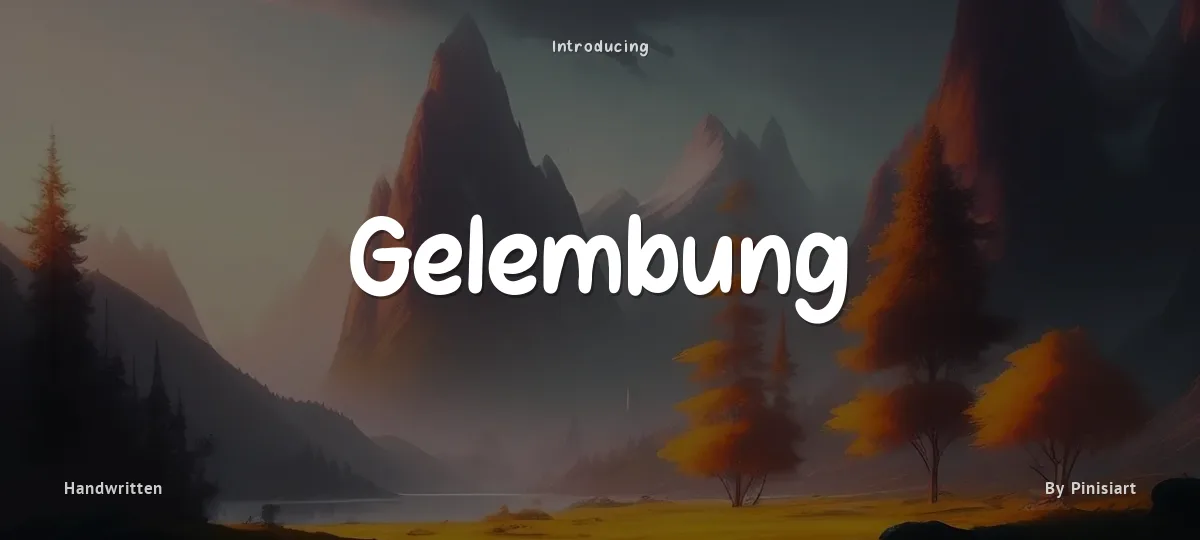 Gelembung font preview