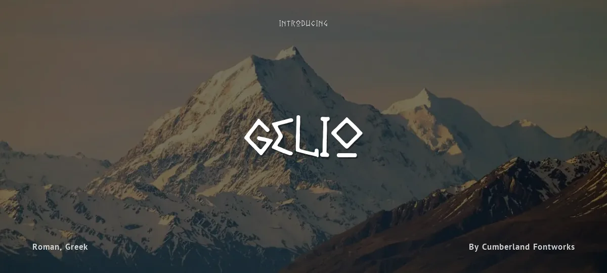 Gelio font preview