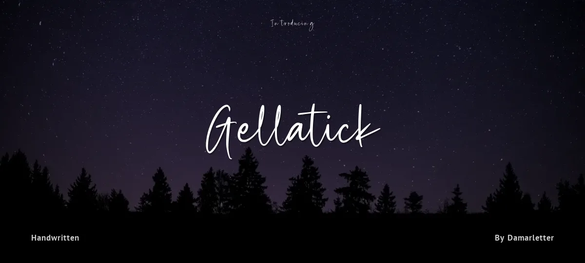 Gellatick font preview