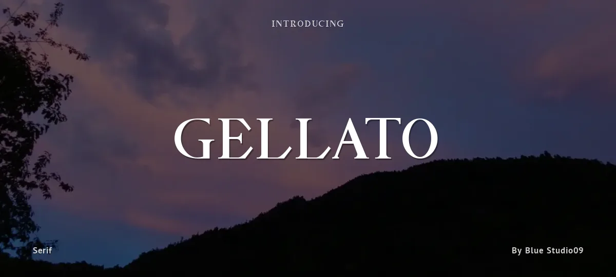 Gellato font preview