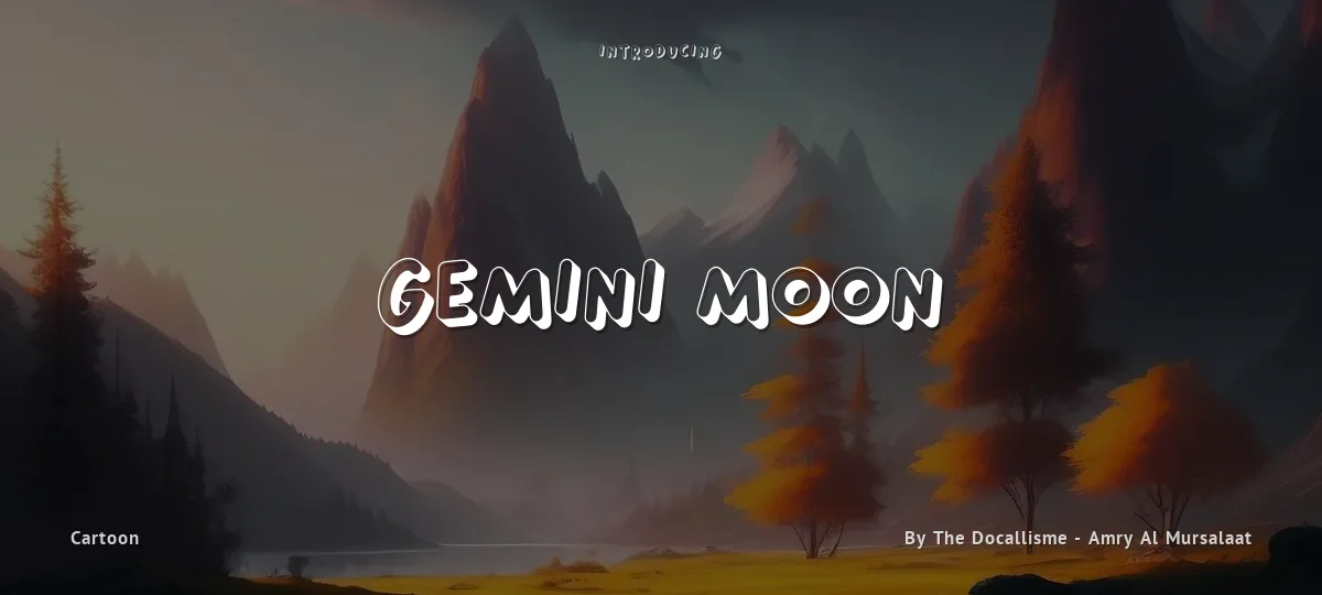 Gemini Moon font preview