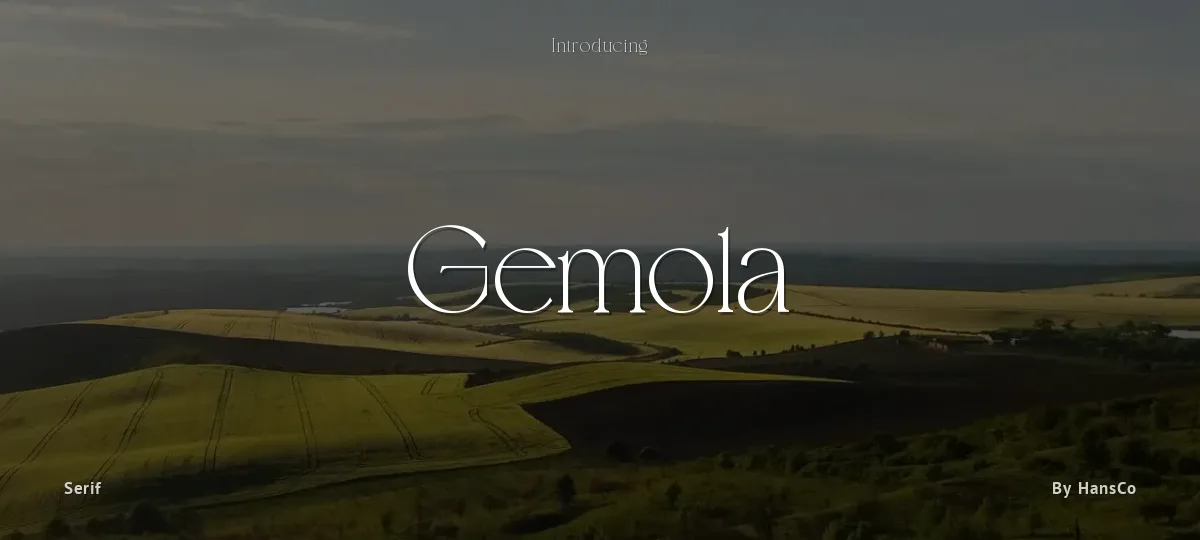 Gemola font preview