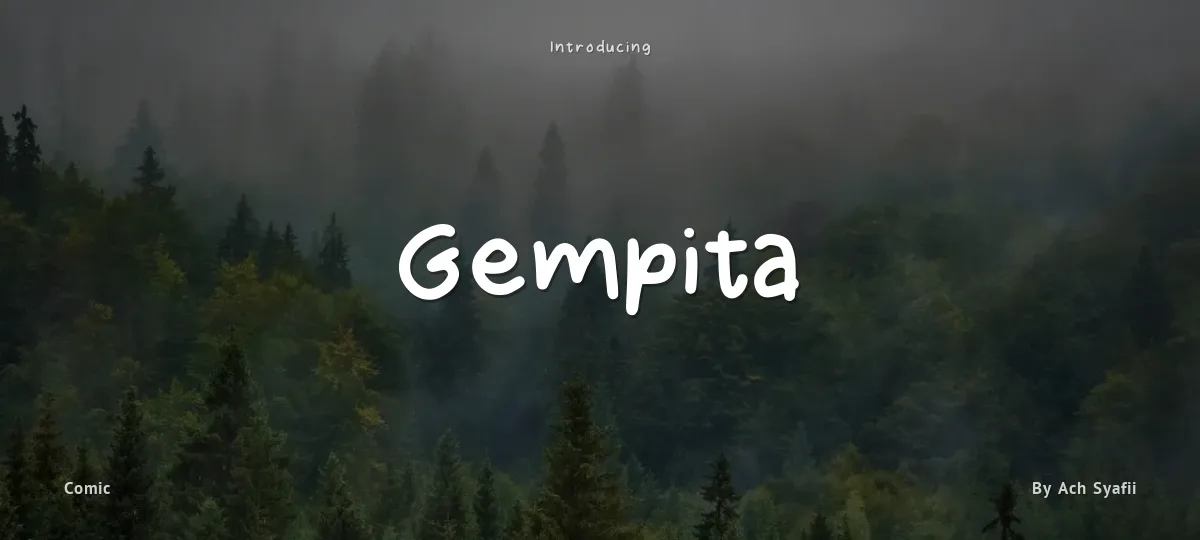 Gempita font preview