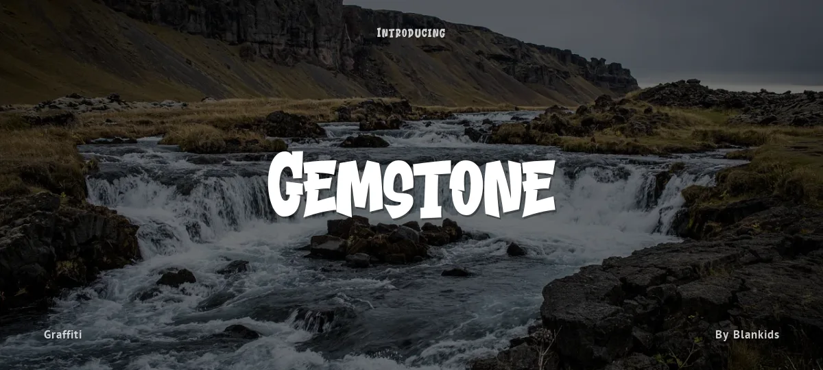 Gemstone font preview