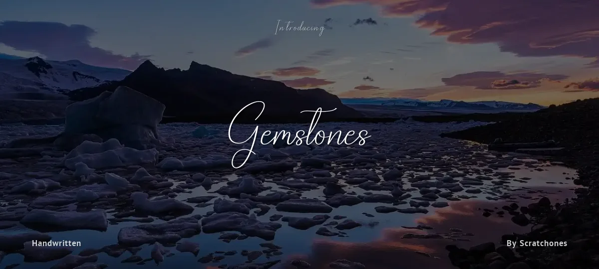 Gemstones font preview