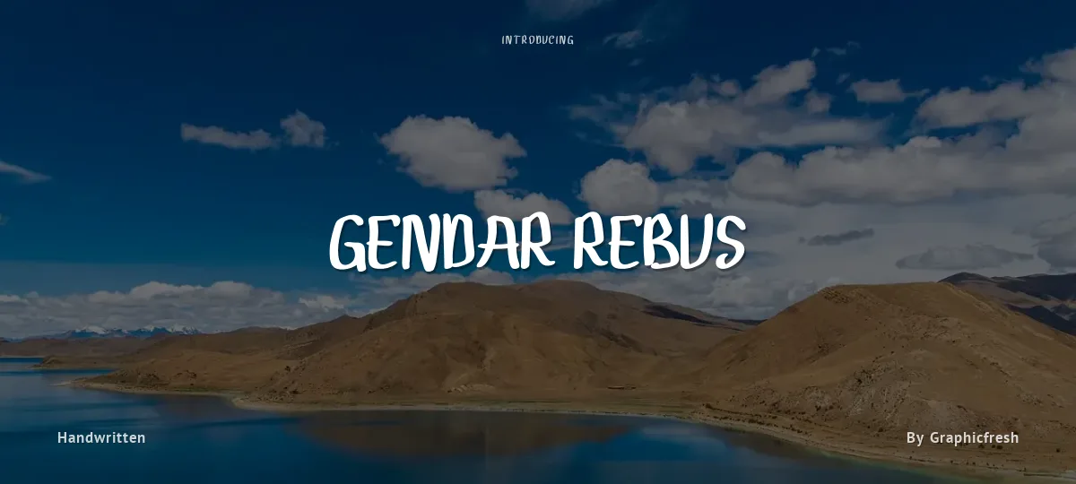 Gendar Rebus font preview