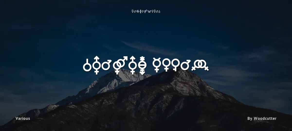 Gender Icons font preview