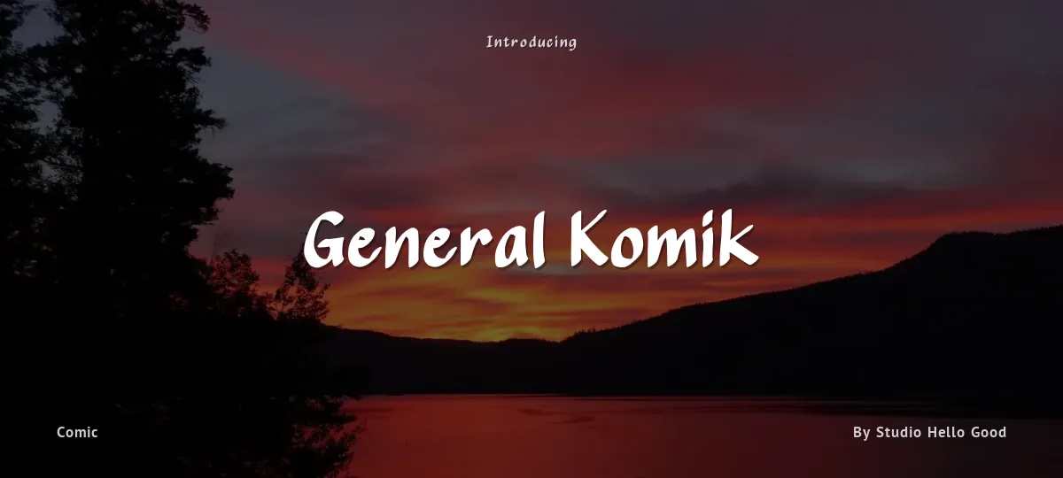 General Komik font preview