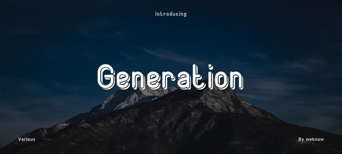 Generation font preview