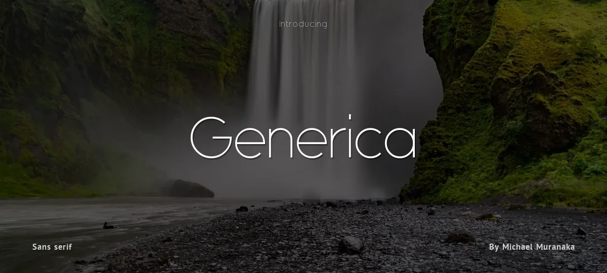 Generica font preview