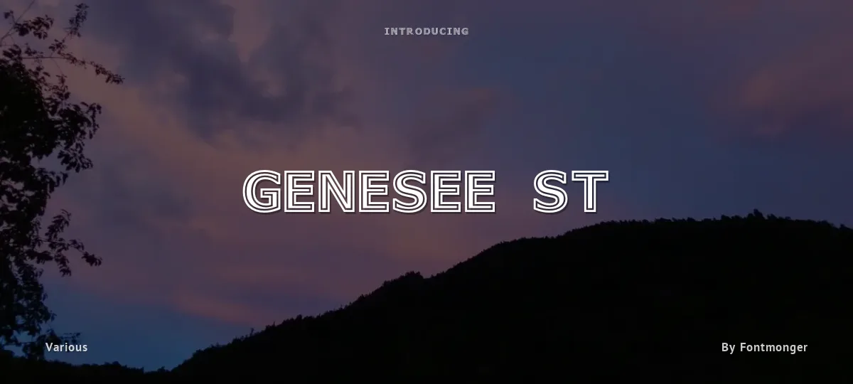 Genesee St font preview