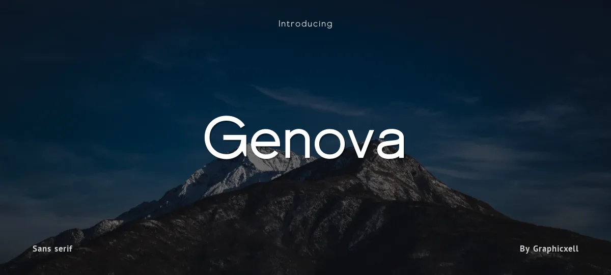 Genova font preview